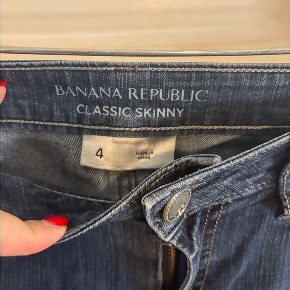 Banana Republic Dark Blue Classic Skinny Jeans size 4 EUC VINTAGE - Picture 2 of 3